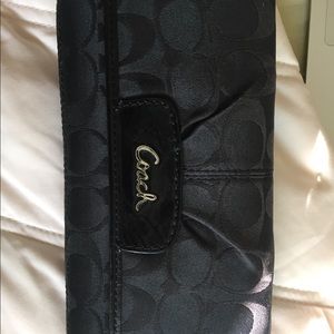 Black Authentic Coach Wallet with check book
